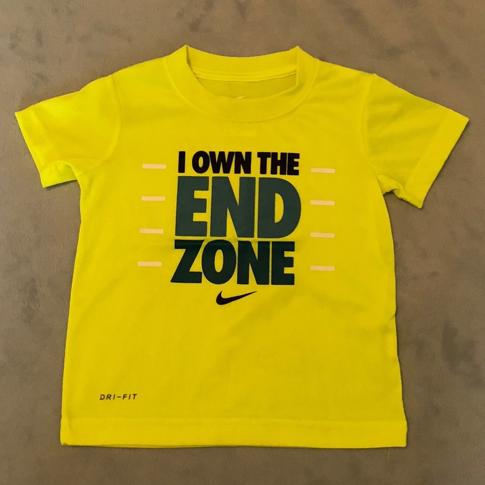 Nike 2T neon yellow dry fit t-shirt